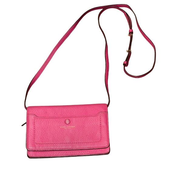 Marc Jacobs Empire City Leather Crossbody Wallet Bag Pink Gold Hardware Designer - Picture 5 of 16
